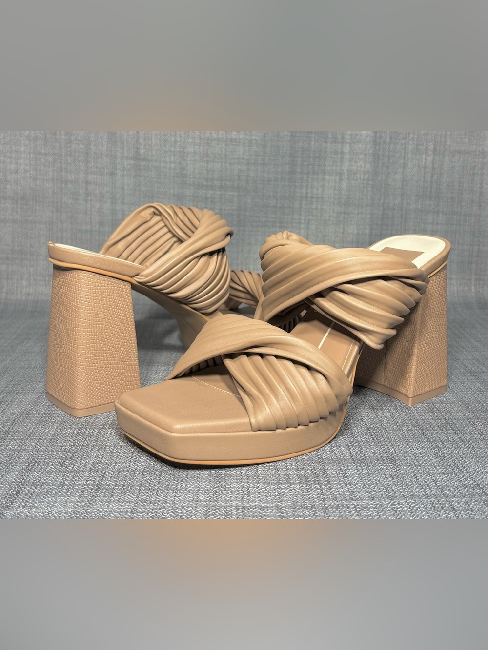 Dolce Vita Women's Pilton Block-Heel Dress Sandals Cafe Stella Size 6.5 - Picture 2 of 8